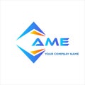 AME abstract technology logo design on white background. AME creative initials Royalty Free Stock Photo