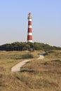 Ameland Lighthouse Bornrif near Hollum, Holland Royalty Free Stock Photo