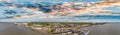 Amelia Islan, Fernandina Beach, Florida. Aerial panoramic view a