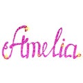 Amelia name lettering tinsels