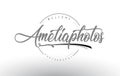 Amelia Personal Photography Logo Design with Photographer Name.