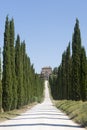 Amelia (Umbria, Italy) - Old villa and cypresses Royalty Free Stock Photo