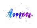 Amen lettering Royalty Free Stock Photo