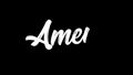 Amen - handwritten vector calligraphy lettering text.