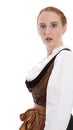 Amended Loser view of a young woman in dirndl Royalty Free Stock Photo