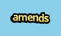 AMENDS writing vector design on a blue background Royalty Free Stock Photo