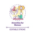 Amenities for women concept icon