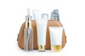 Business Class amenity kit isolated on background