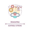 Amenorrhea concept icon