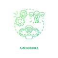 Amenorrhea dark green concept icon