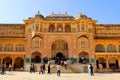 Amer Fort or Amber Fort is a fort located in Amer, Rajasthan, India Royalty Free Stock Photo