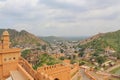 View from Amber Fort, Jaipur, Rajasthan, India Royalty Free Stock Photo