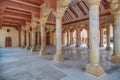 Amer Fort ancient architecture pillar structure at Jaipur, Rajasthan, India Royalty Free Stock Photo