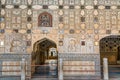 Amer Fort medieval glass room artwork in close up view at Jaipur, Rajasthan, India Royalty Free Stock Photo