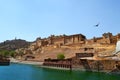 Amer fort landscape, amer town, outskirt Jaipur Rajasthan India Royalty Free Stock Photo