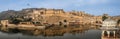 Panoramic View of Amer Fort, Jaipur, Rajasthan, India Royalty Free Stock Photo