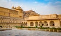 Amer Fort medieval royal palace architecture at Jaipur, Rajasthan, India Royalty Free Stock Photo