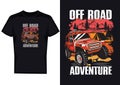 Extreme Trails Off-Road T-Shirt Design Royalty Free Stock Photo