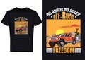 Rugged Terrain Off-Road Adventure T-Shirt Design Royalty Free Stock Photo