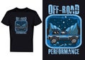 Conquer the Trails Off-Road Adventure T-Shirt Design in EPS File Royalty Free Stock Photo