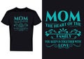 Floral Mom T-Shirt Design on EPS File Royalty Free Stock Photo