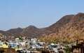 Amer town in the foothills of aravali mountains, outskirt Jaipur Rajasthan India