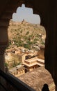 Amer village from Amber palace, Jaipur, India. Royalty Free Stock Photo