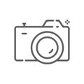 ÃÂ¡amera icon. Outline illustration of camera vector icon for web. Web symbol for websites and mobile app. Trendy design. Vector