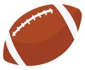 Amercian football ball flat, illustration, vector