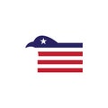 Americ eagle Flag logo