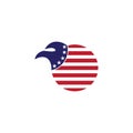 Americ eagle Flag logo