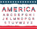America alphabet set