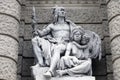 America and Australia, statues depicting personifications of the continents. Naturhistorisches Museum, Vienna