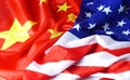 America - China interaction concept