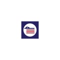 America Eagle Flag Logo