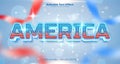 America Editable text effect in modern trend style Royalty Free Stock Photo