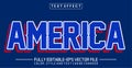America editable text style effect Royalty Free Stock Photo