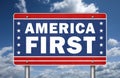 America First road sign