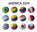 America 2019. Football/soccer balls