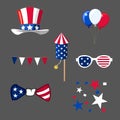 America independence day icon sign logos