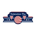 america independence day label. Vector illustration decorative design