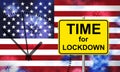 America lockdown or shutdown from ncov epidemic outbreak - 3d Illustration