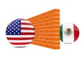 America-Mexico Border Wall Royalty Free Stock Photo