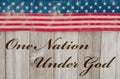 America patriotic message one nation under God Royalty Free Stock Photo