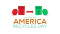 America Recycles day is observed every year on November. Nature Awareness concept. Royalty Free Stock Photo