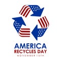 america recycles day poster template vector