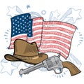 America's cowboy attitude vector Royalty Free Stock Photo