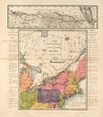 America`s old vintage photograph. Map to use for the scenic route of the Hudson River