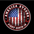 America strong fight covid-19 vector design