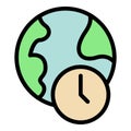 America timezone icon vector flat Royalty Free Stock Photo